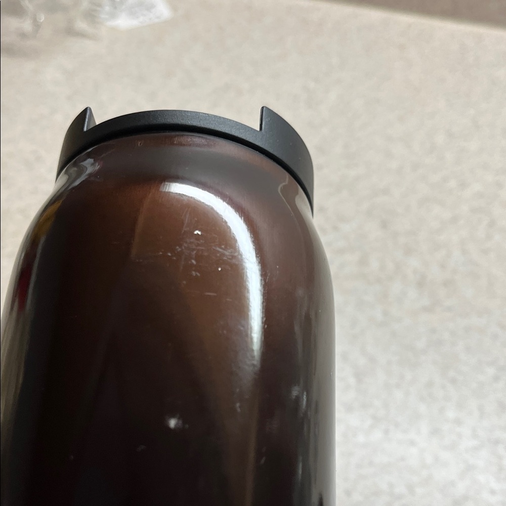 Starbucks Bronze/Esspresso Brown Stainless Steel Tumbler with Screw on lid - Picture 4 of 9